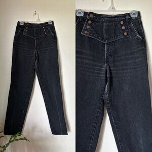 90's High Waisted Rocky Mountain Black Denim Rodeo Jeans Size 29 x 33